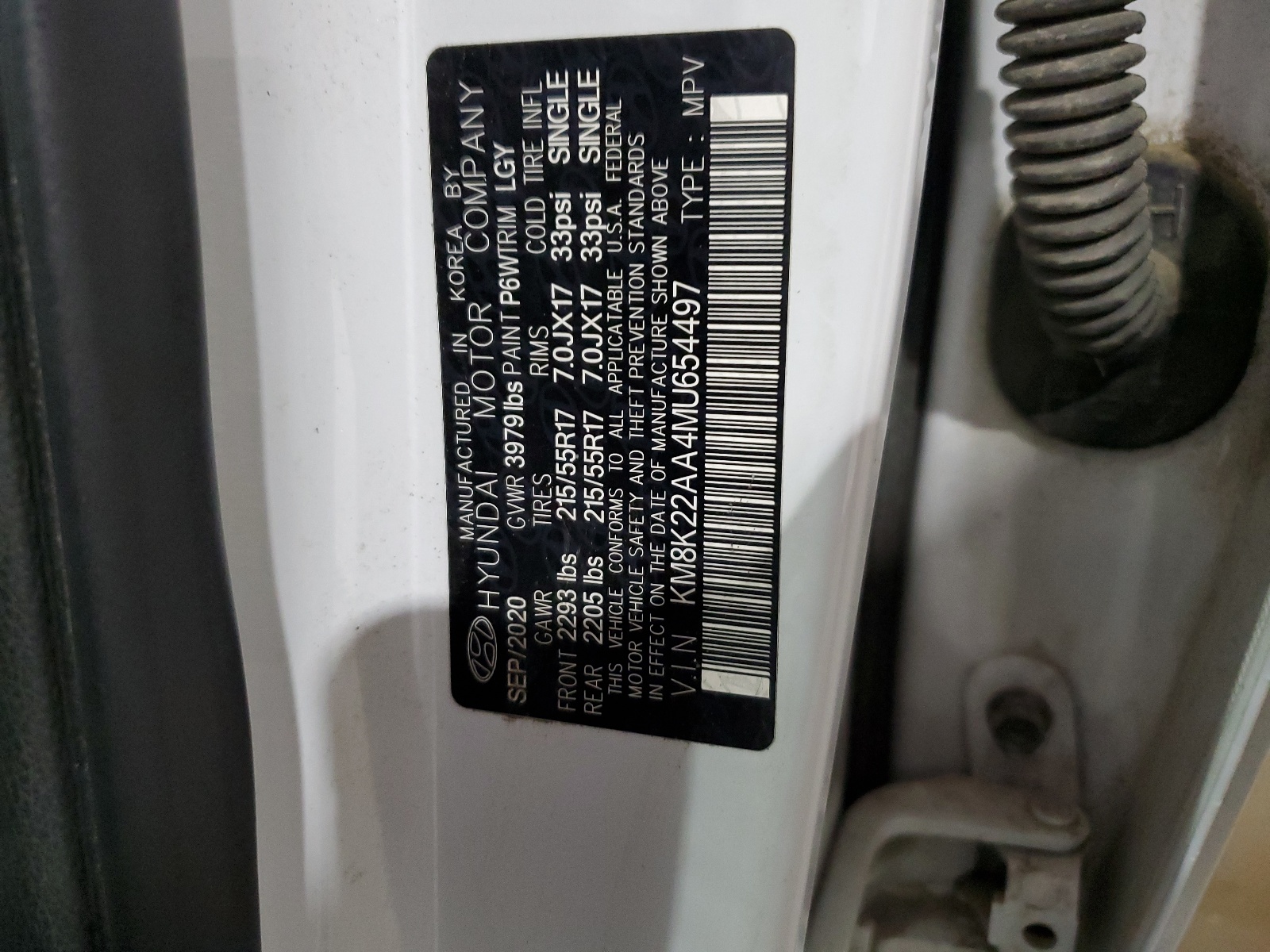 KM8K22AA4MU654497 2021 Hyundai Kona Sel