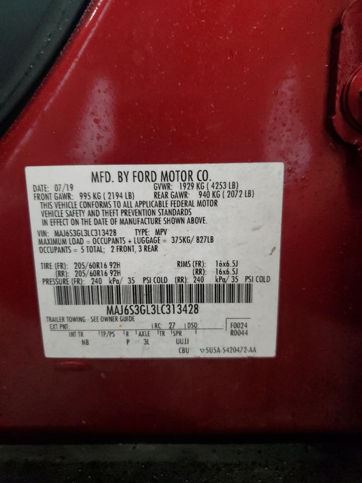 2020 Ford Ecosport Se VIN: MAJ6S3GL3LC313428 Lot: 64053324