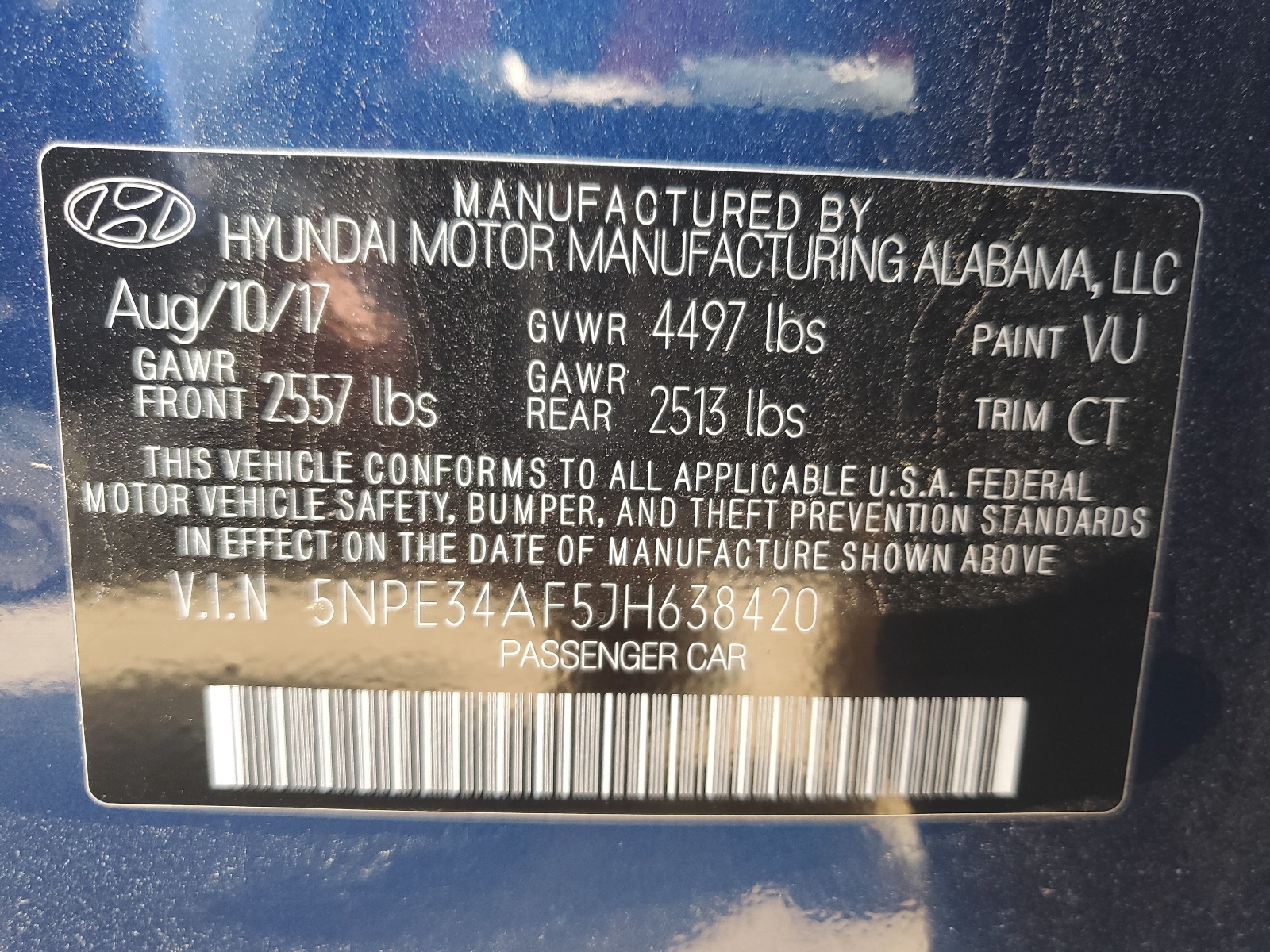 5NPE34AF5JH638420 2018 Hyundai Sonata Sport