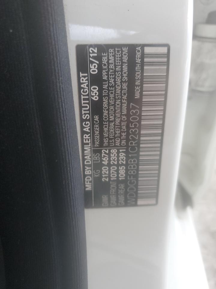 2012 Mercedes-Benz C 300 4Matic VIN: WDDGF8BB1CR235037 Lot: 62096824