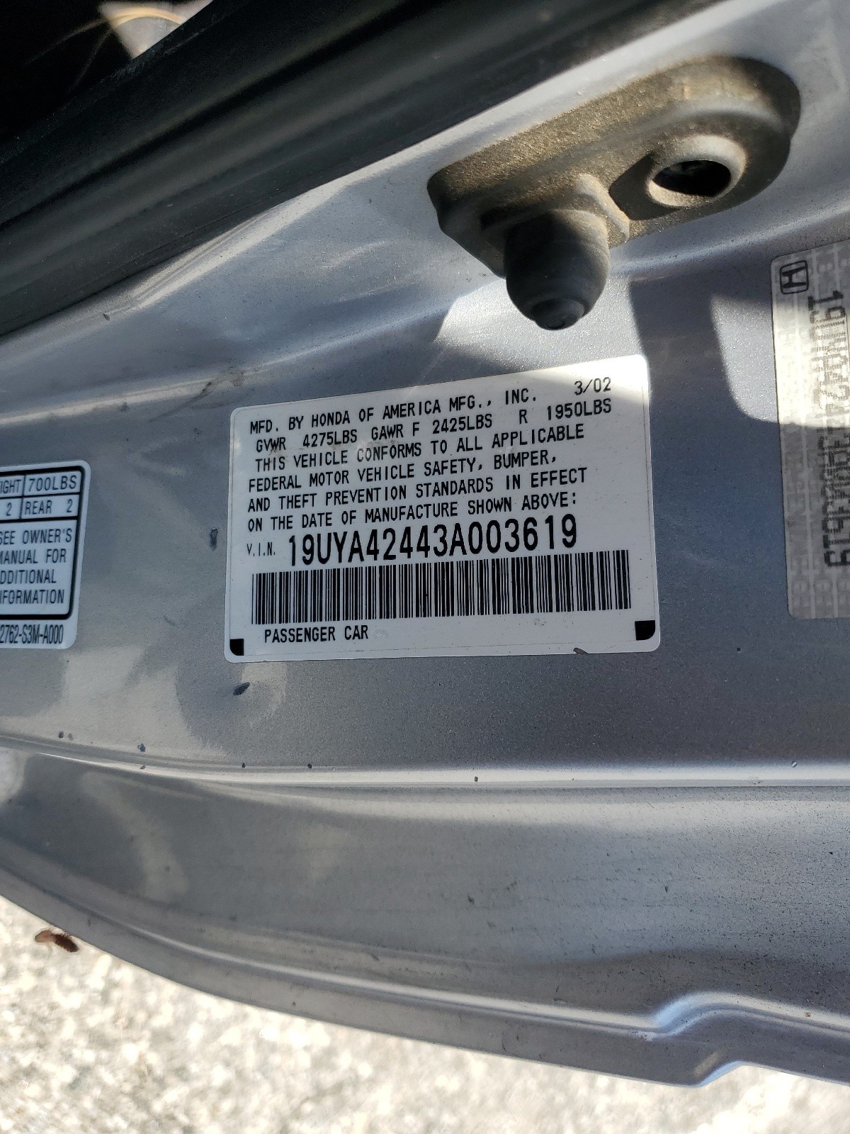 19UYA42443A003619 2003 Acura 3.2Cl