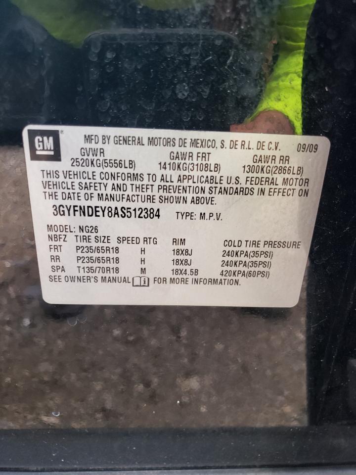 2010 Cadillac Srx Luxury Collection VIN: 3GYFNDEY8AS512384 Lot: 61686014