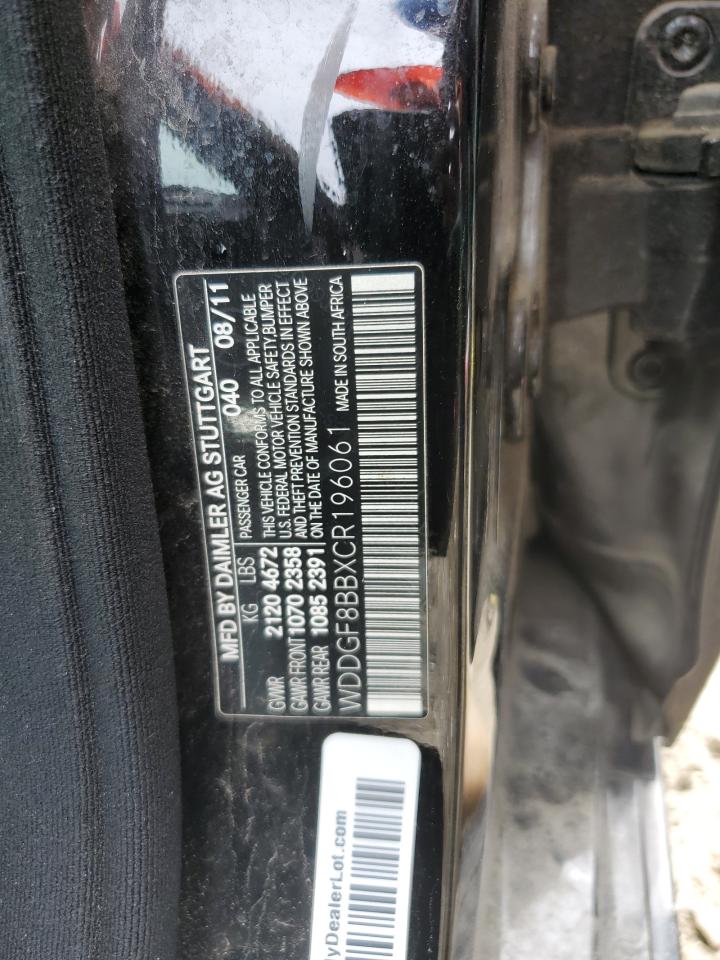 2012 Mercedes-Benz C 300 4Matic VIN: WDDGF8BBXCR196061 Lot: 62704274