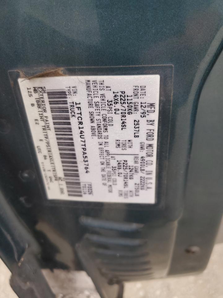 1996 Ford Ranger Super Cab VIN: 1FTCR14U7TPA53764 Lot: 64491294