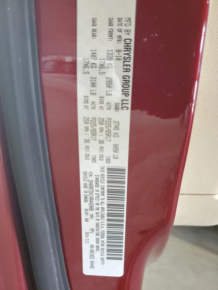 2010 Chrysler Town & Country Limited VIN: 2A4RR7DX1AR442008 Lot: 64206924