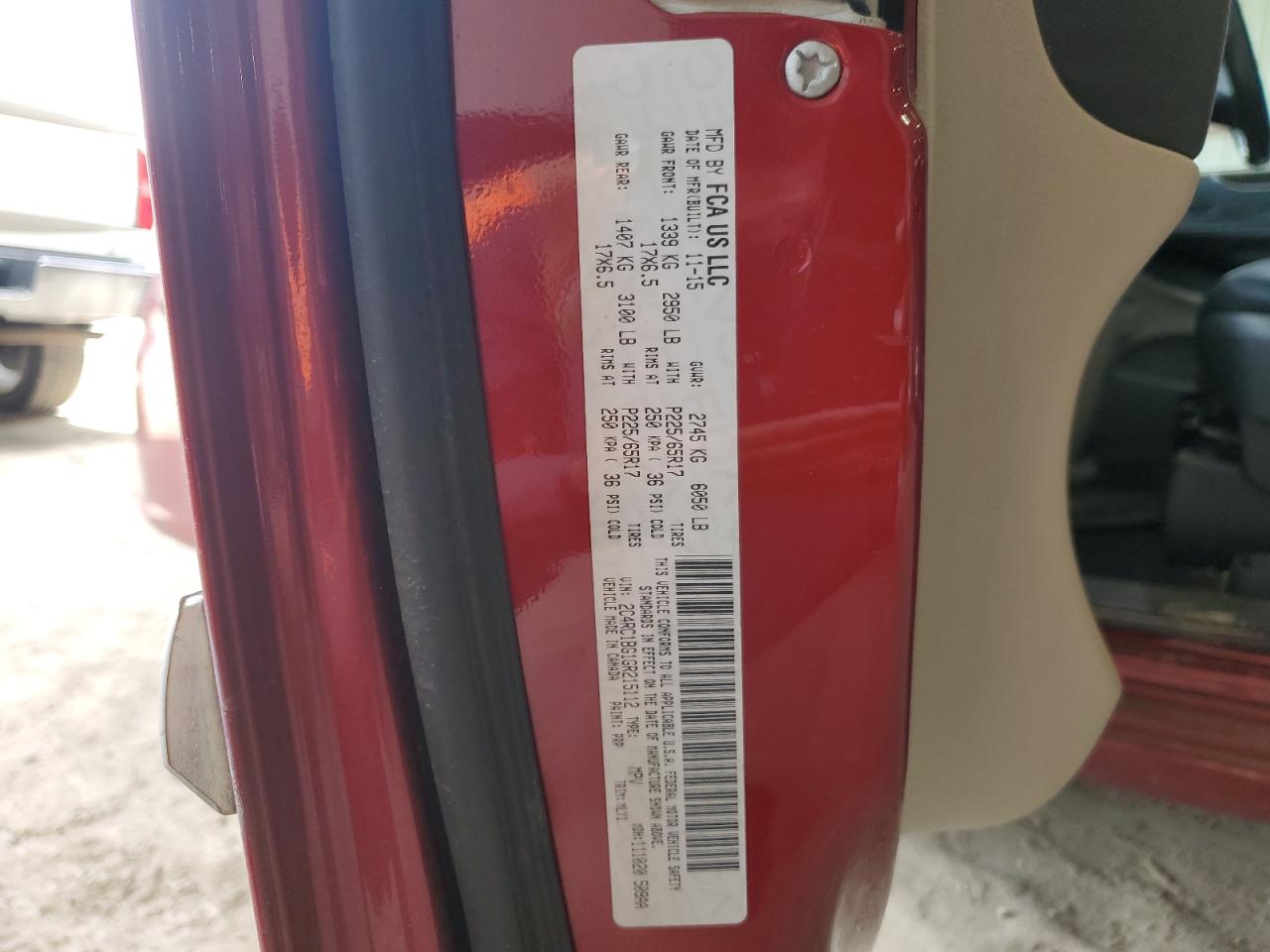 2016 Chrysler Town & Country Touring VIN: 2C4RC1BG1GR215112 Lot: 65086294