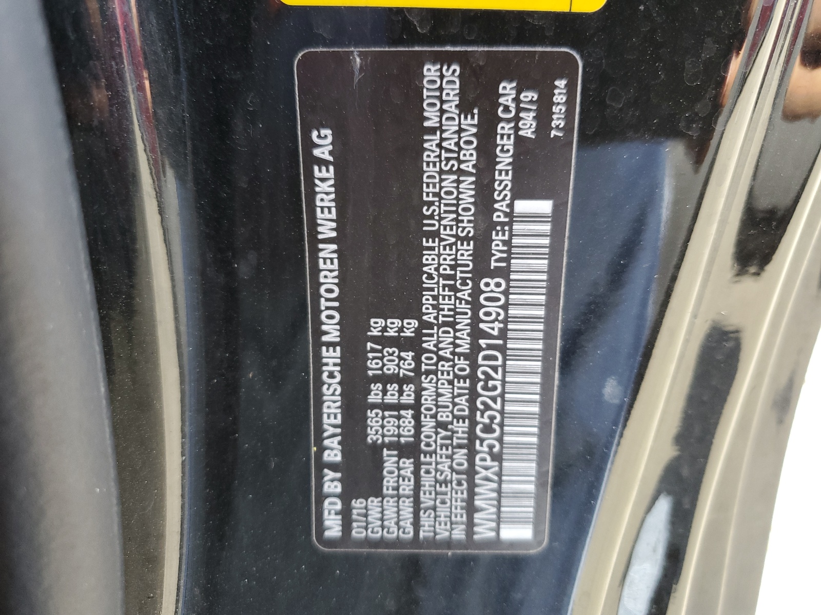 WMWXP5C52G2D14908 2016 Mini Cooper