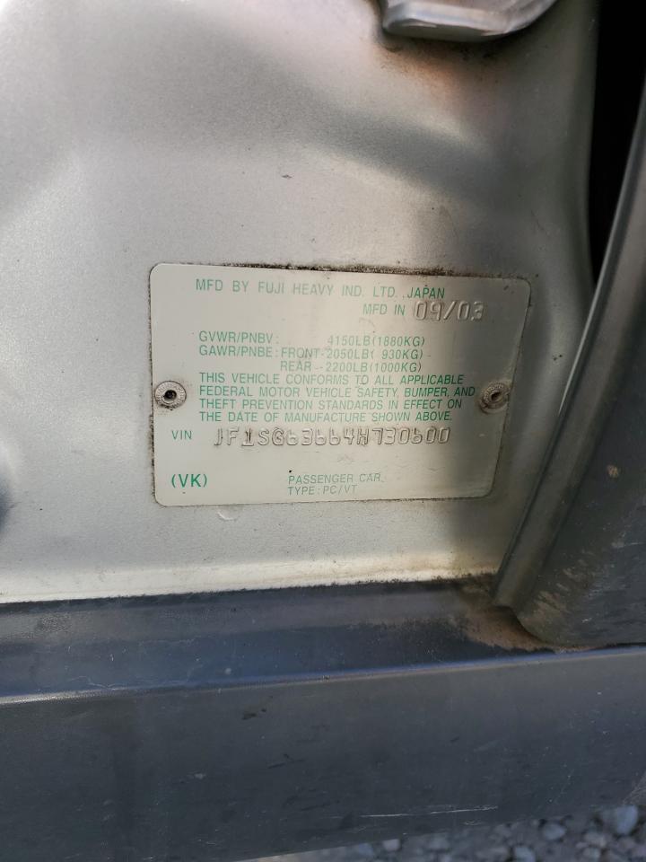 2004 Subaru Forester 2.5X VIN: JF1SG63664H730600 Lot: 65800374