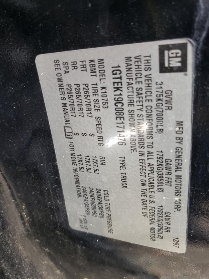 1GTEK19C08E171476 2008 GMC Sierra K1500