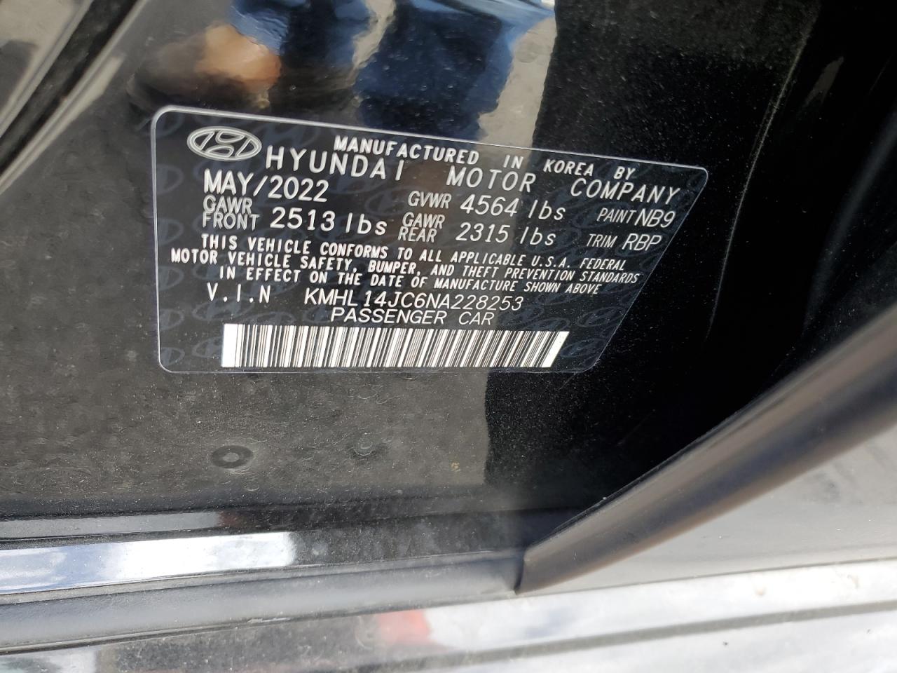 2022 Hyundai Sonata N Line VIN: KMHL14JC6NA228253 Lot: 61236284