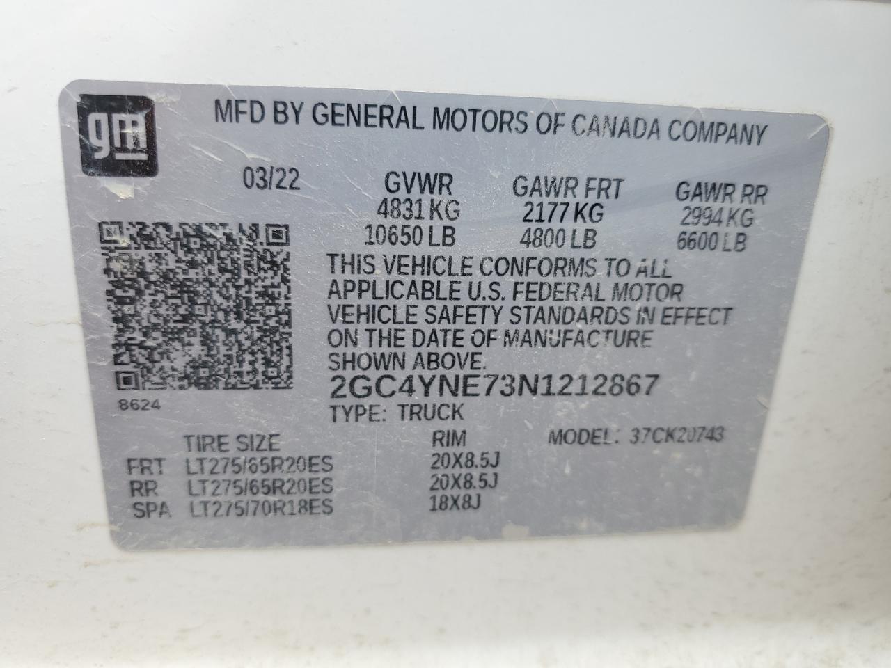 2022 Chevrolet Silverado K2500 Heavy Duty Lt VIN: 2GC4YNE73N1212867 Lot: 64605644