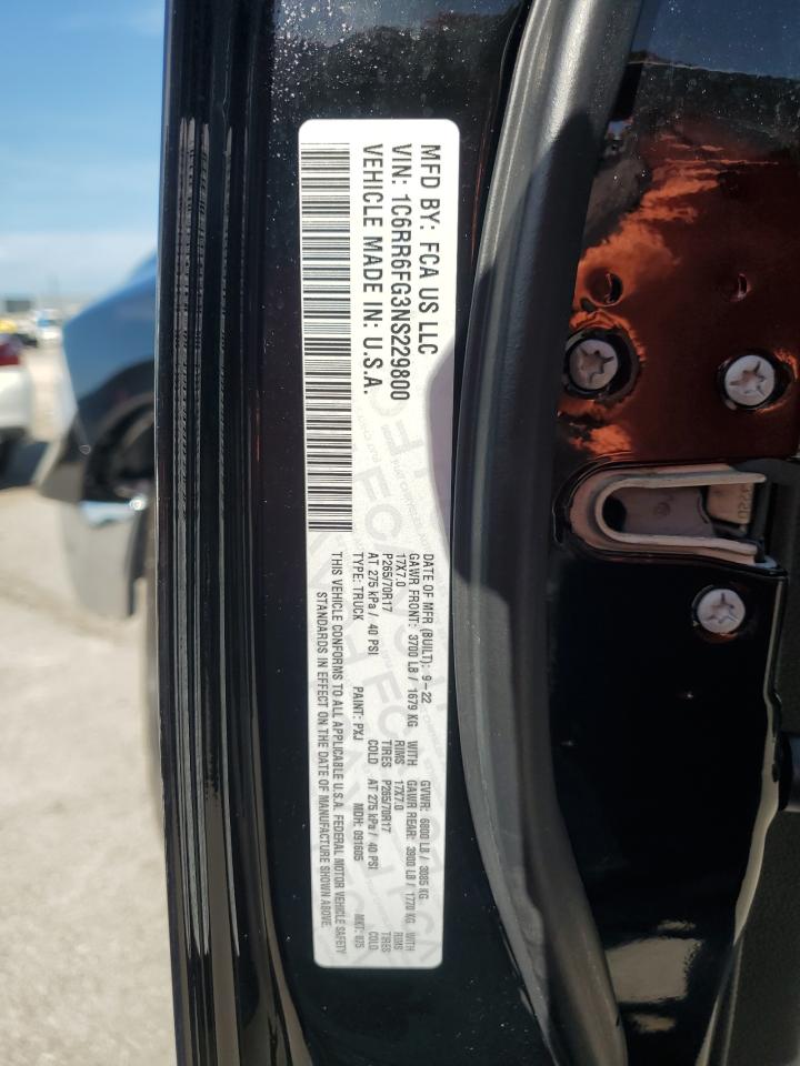 2022 Ram 1500 Classic Tradesman VIN: 1C6RR6FG3NS229800 Lot: 62738644