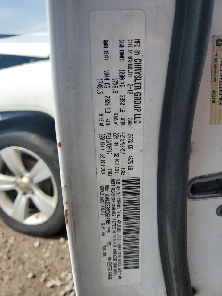 2012 Jeep Compass Latitude VIN: 1C4NJDEB0CD604889 Lot: 62052734