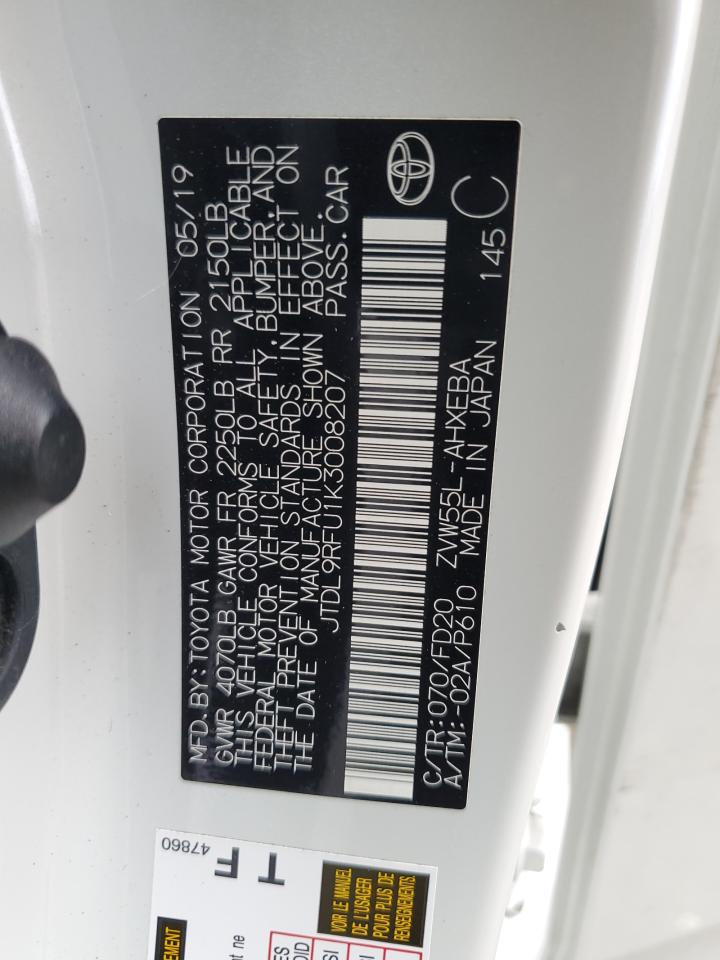 2022 Toyota Prius VIN: JTDL9RFU1K3008207 Lot: 63492454