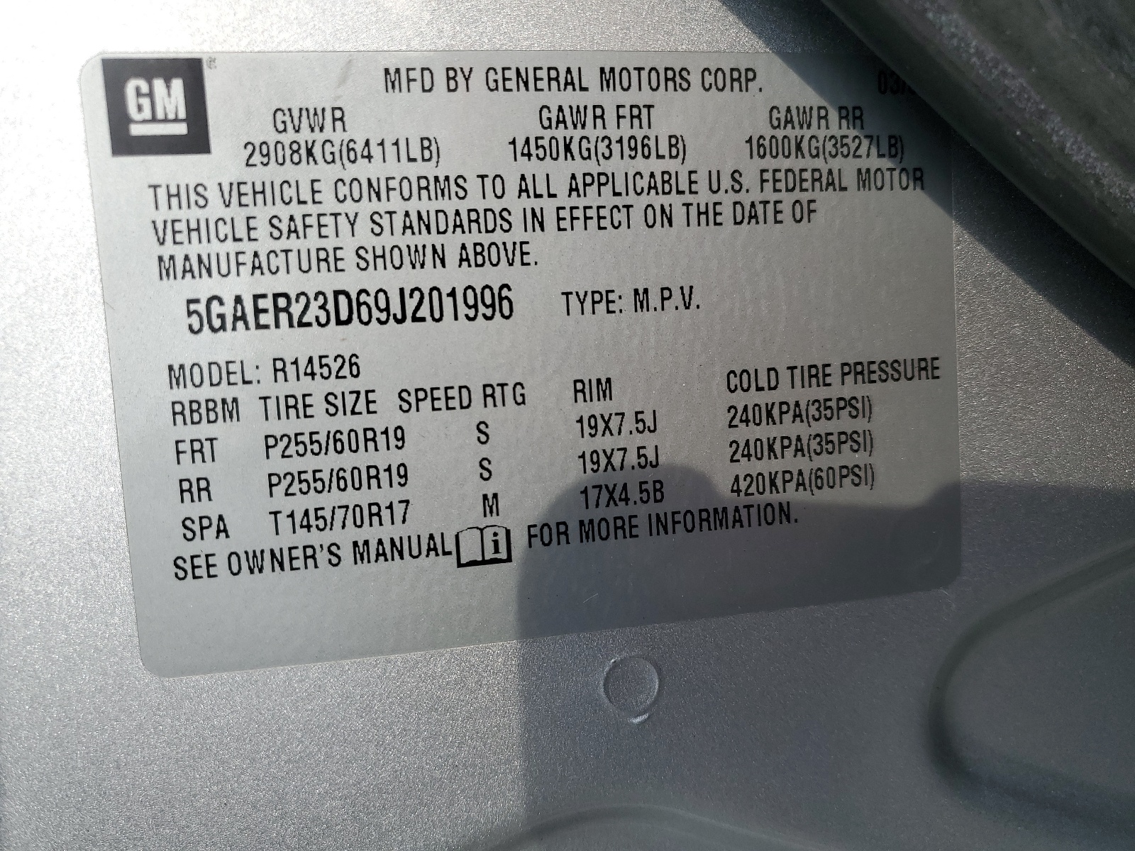 5GAER23D69J201996 2009 Buick Enclave Cxl