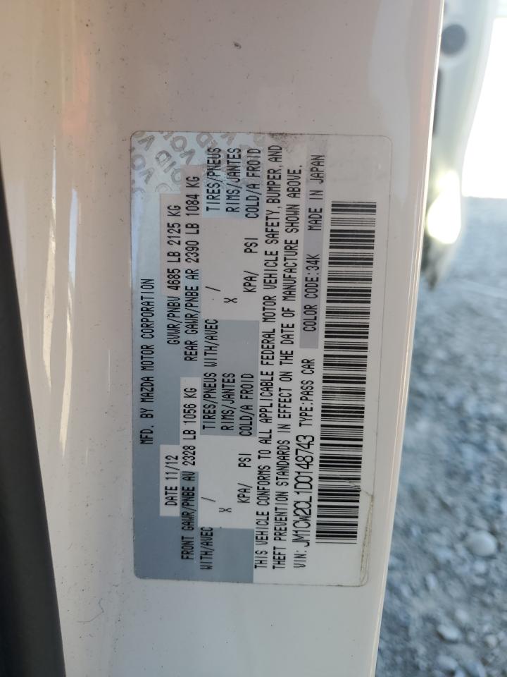 2013 Mazda 5 VIN: JM1CW2CL1D0148743 Lot: 61461584