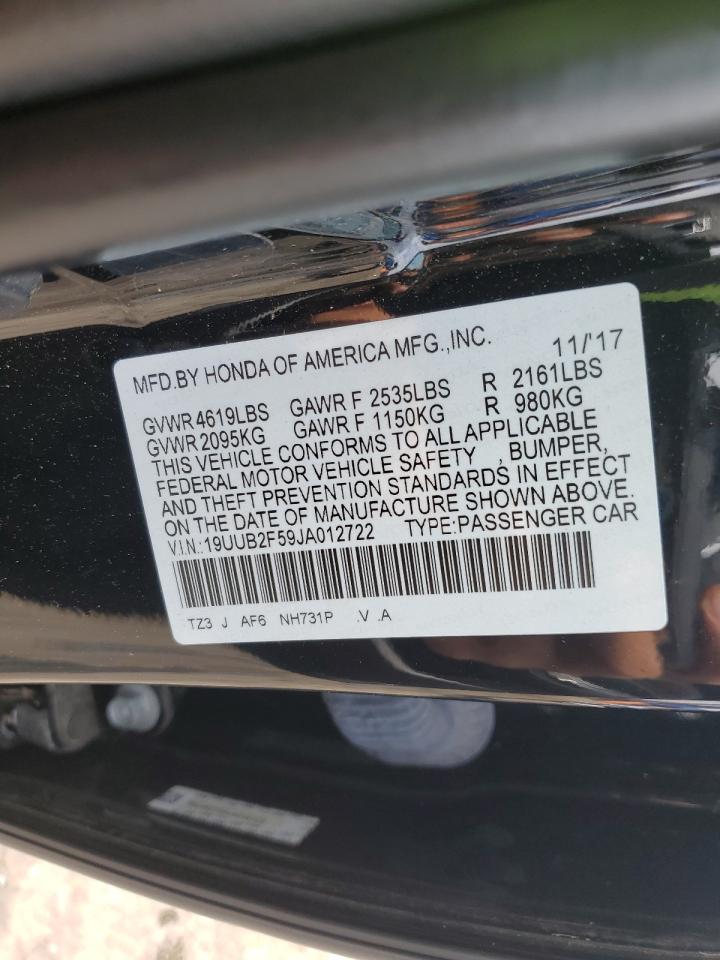2018 Acura Tlx Tech VIN: 19UUB2F59JA012722 Lot: 61215694