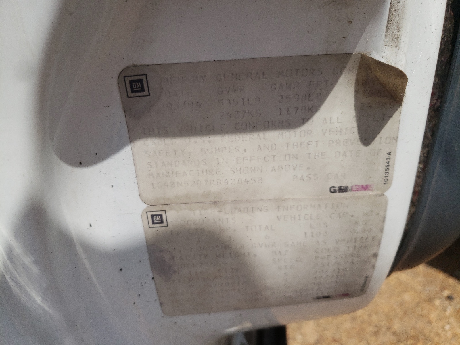 1G4BN52P7RR428458 1994 Buick Roadmaster