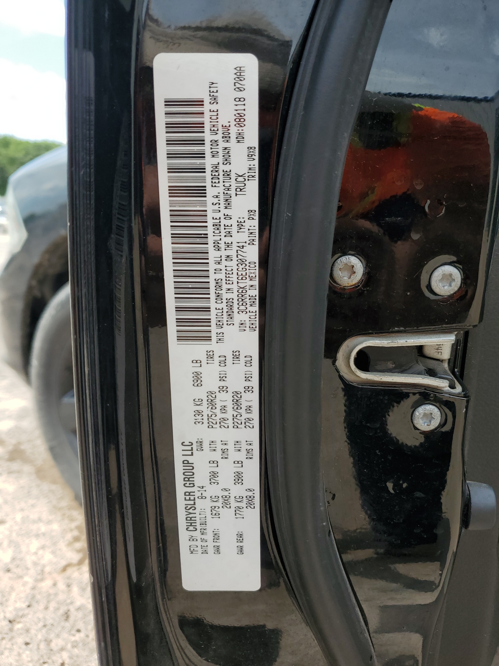 3C6RR6KT6EG307741 2014 Ram 1500 St