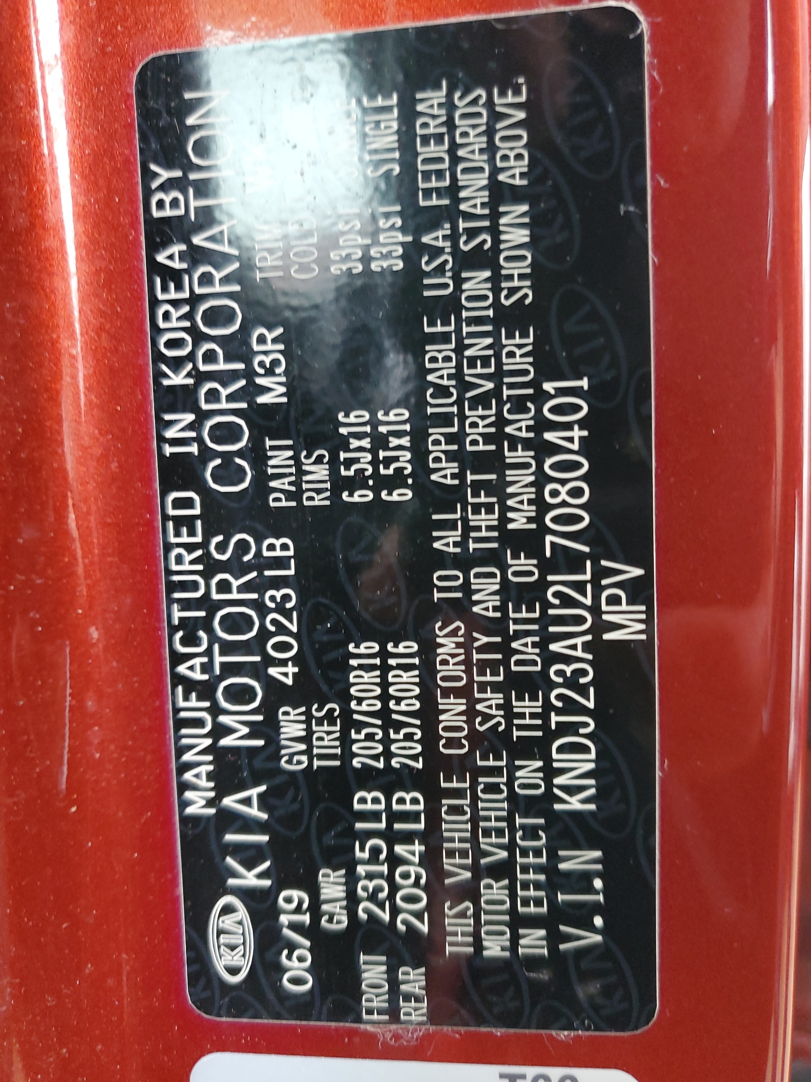 KNDJ23AU2L7080401 2020 Kia Soul Lx