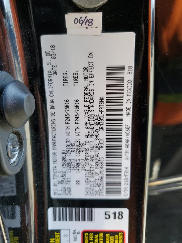 2018 Toyota Tacoma Double Cab VIN: 3TMCZ5AN6JM146833 Lot: 63936994