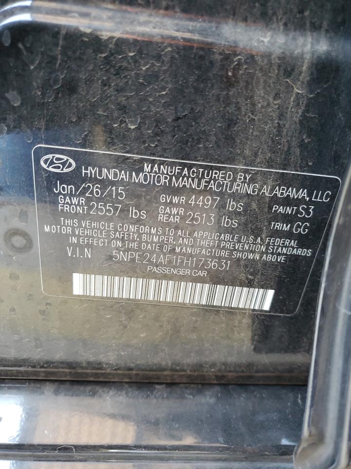 2015 Hyundai Sonata Se VIN: 5NPE24AF1FH173631 Lot: 62321884