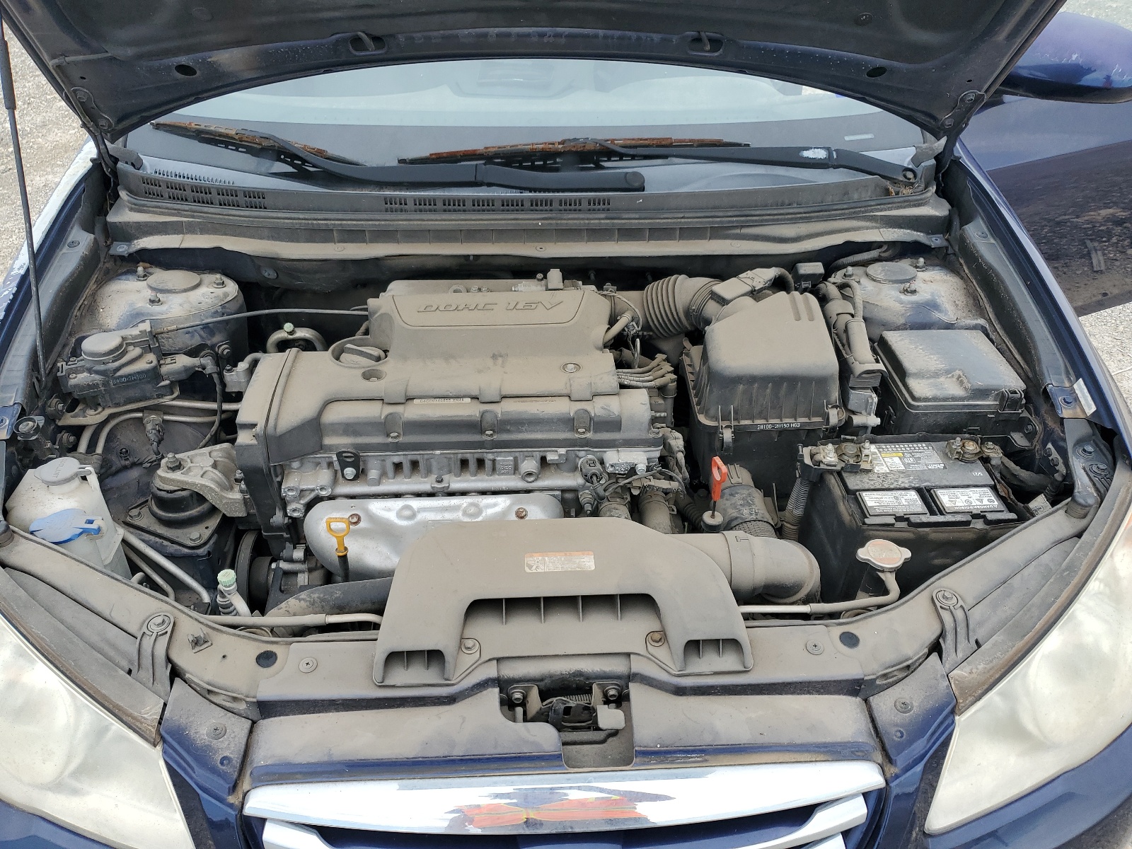 KMHDU4ADXAU976212 2010 Hyundai Elantra Blue