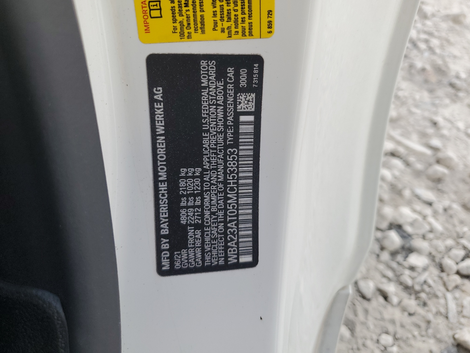 WBA23AT05MCH53853 2021 BMW 430I