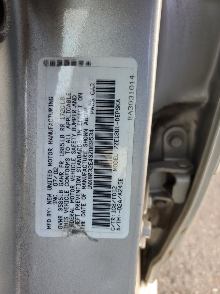 2003 Toyota Corolla Ce VIN: 1NXBR32E43Z069534 Lot: 63504524