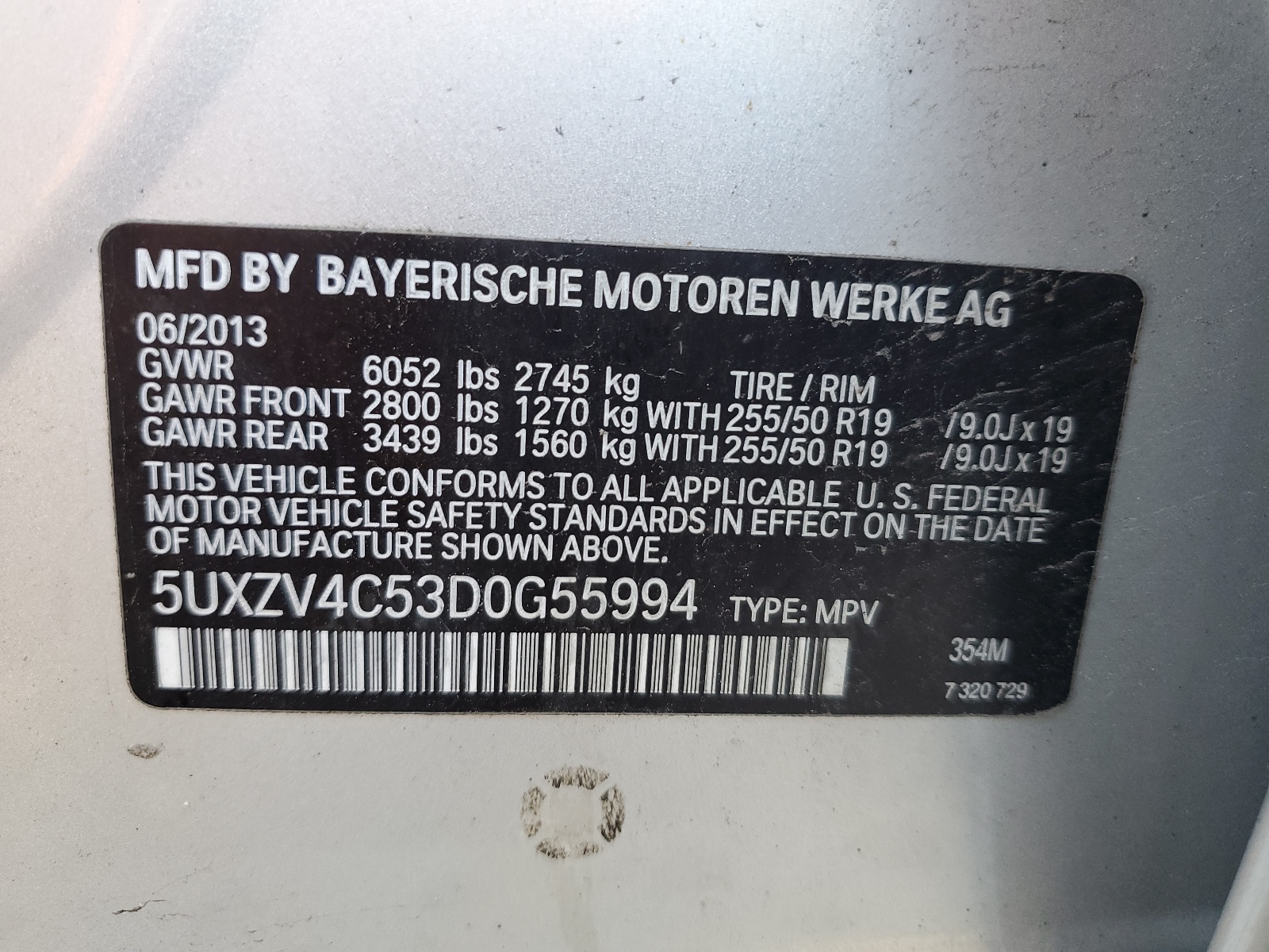 5UXZV4C53D0G55994 2013 BMW X5 xDrive35I