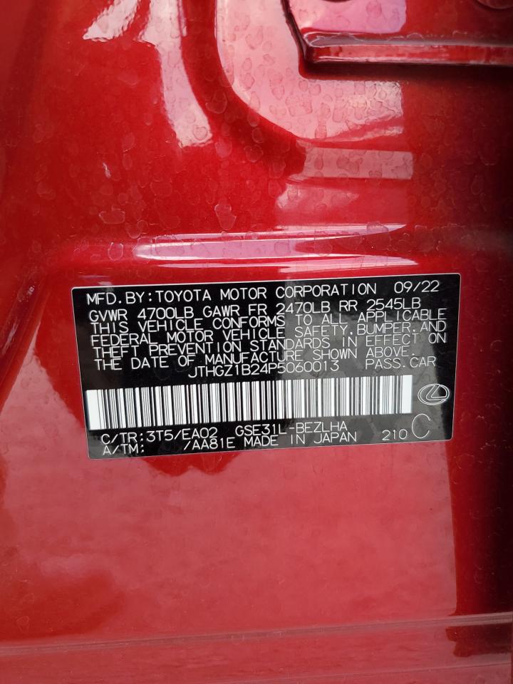 2023 Lexus Is 350 F Sport Design VIN: JTHGZ1B24P5060013 Lot: 64684574