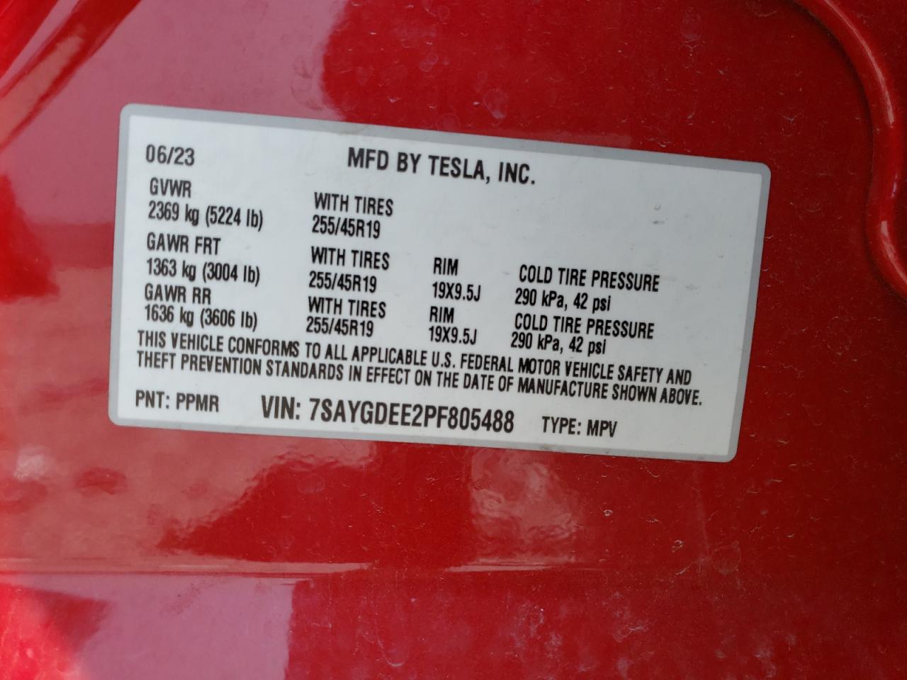 7SAYGDEE2PF805488 2023 TESLA MODEL Y - Image 13