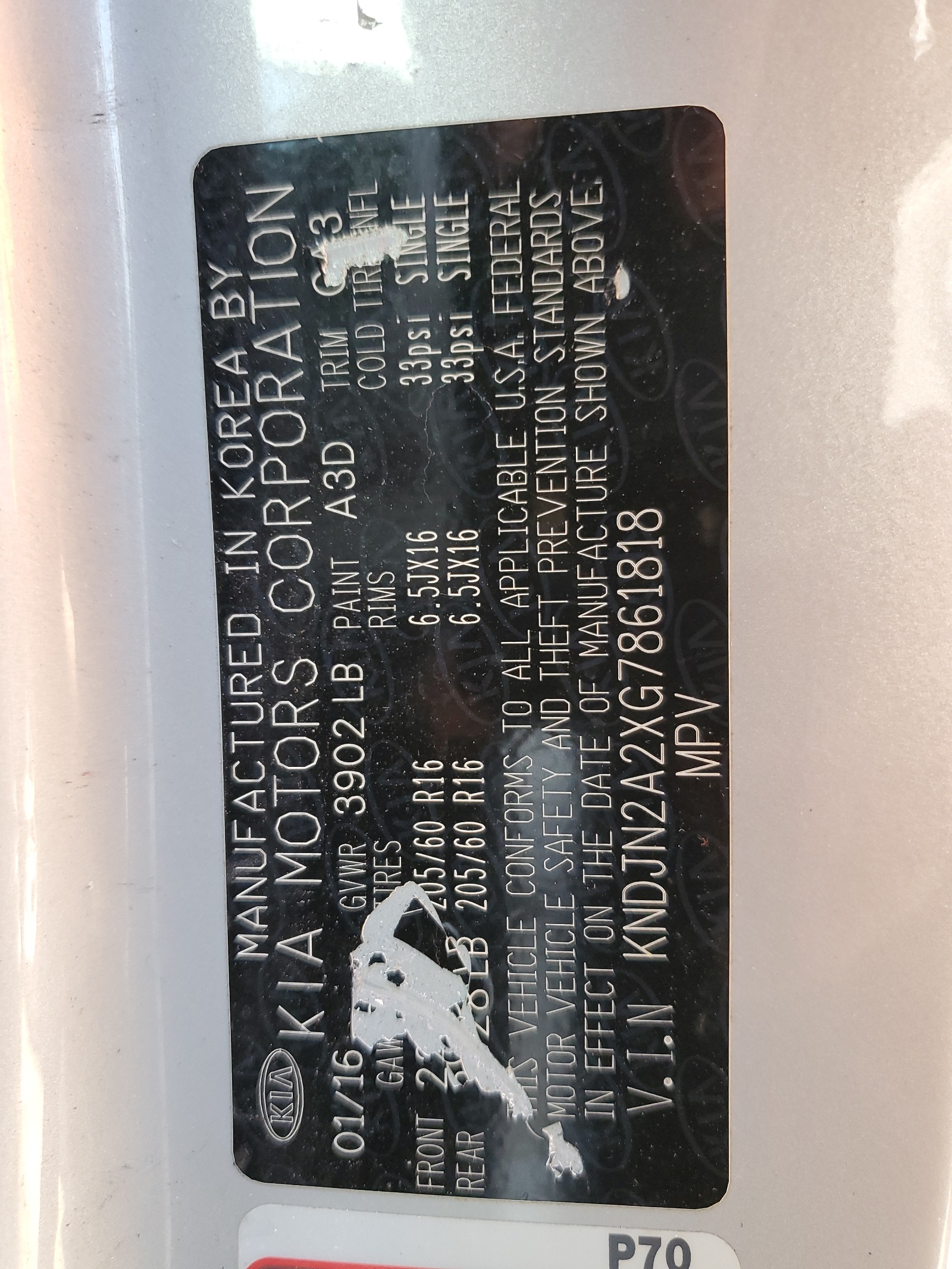 KNDJN2A2XG7861818 2016 Kia Soul