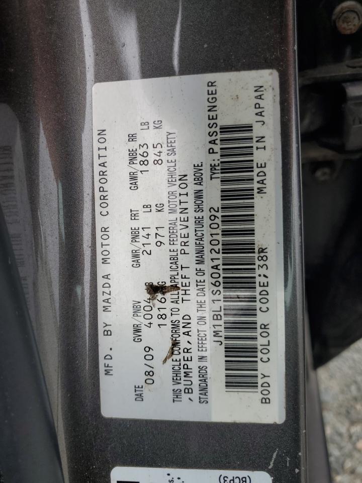 2010 Mazda 3 S VIN: JM1BL1S60A1201092 Lot: 65000454