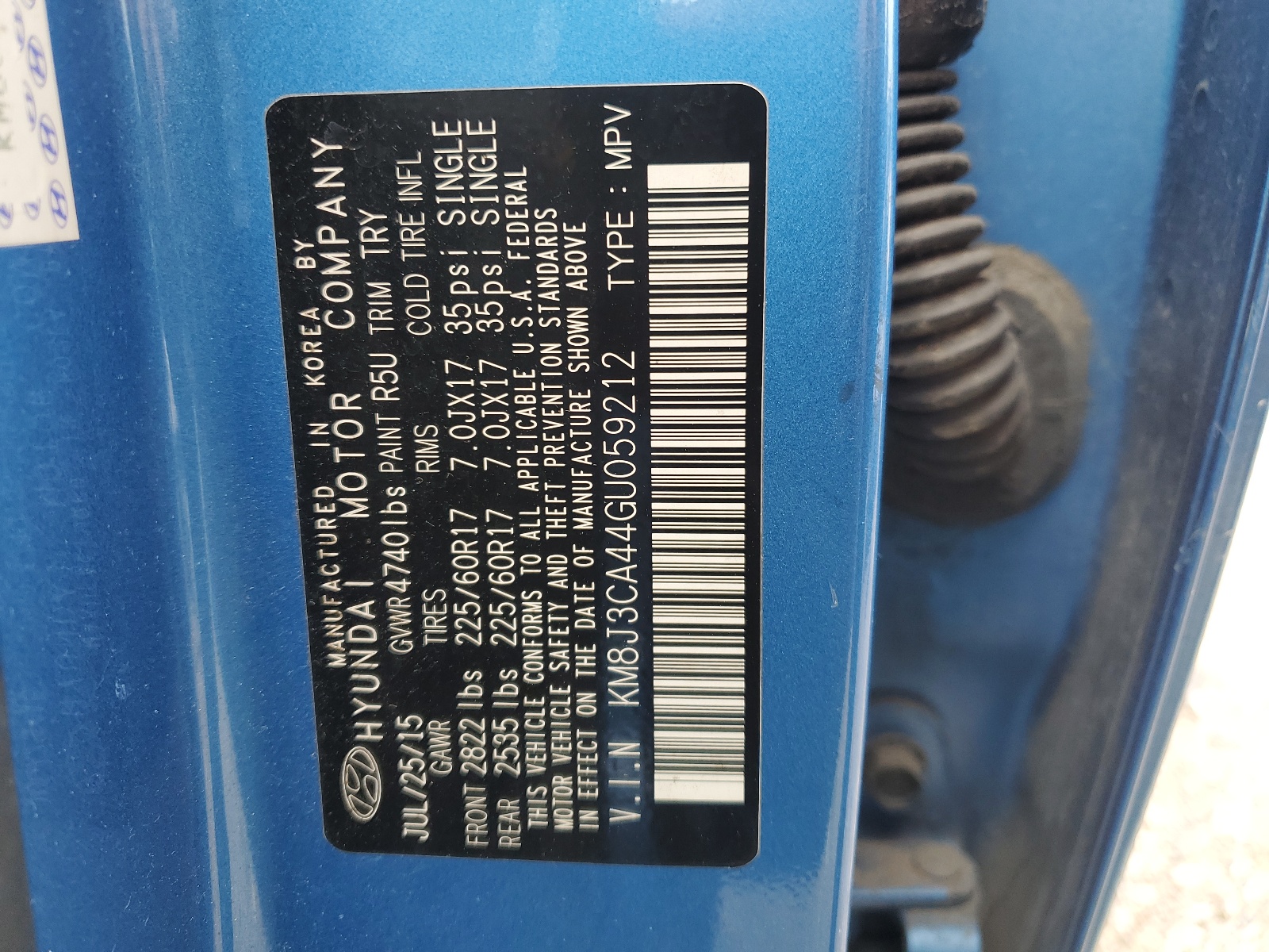 KM8J3CA44GU059212 2016 Hyundai Tucson Limited