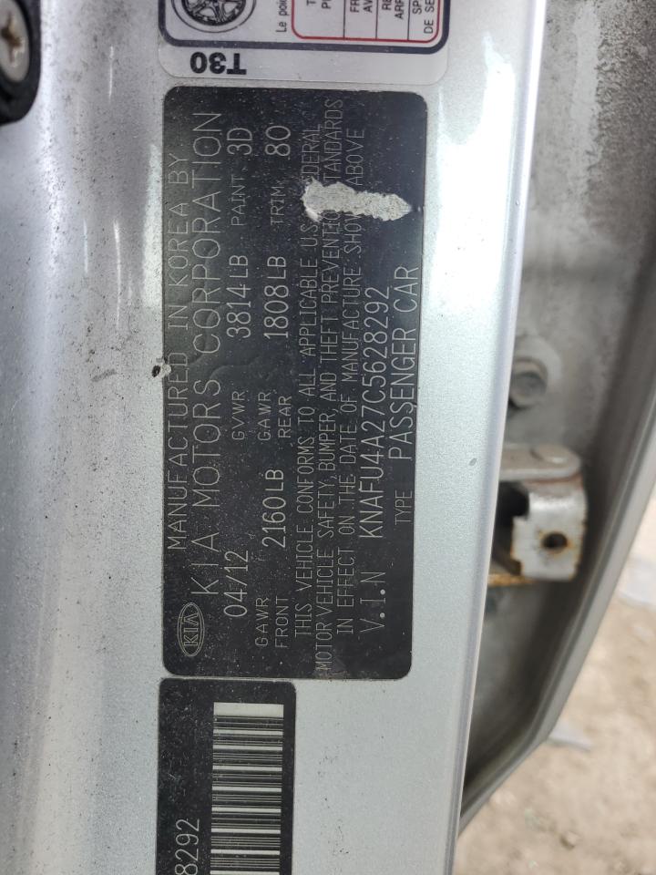 2012 Kia Forte Ex VIN: KNAFU4A27C5628292 Lot: 65617324