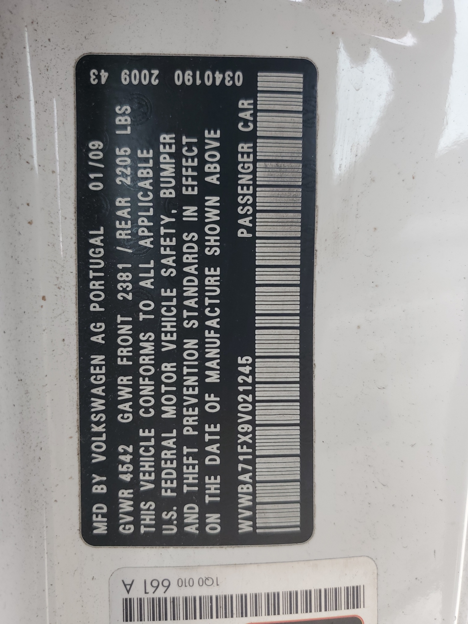 WVWBA71FX9V021245 2009 Volkswagen Eos Turbo