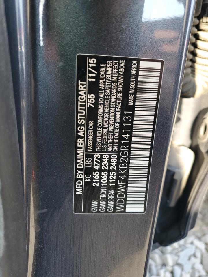 2016 Mercedes-Benz C 300 4Matic VIN: WDDWF4KB2GR141131 Lot: 64661424