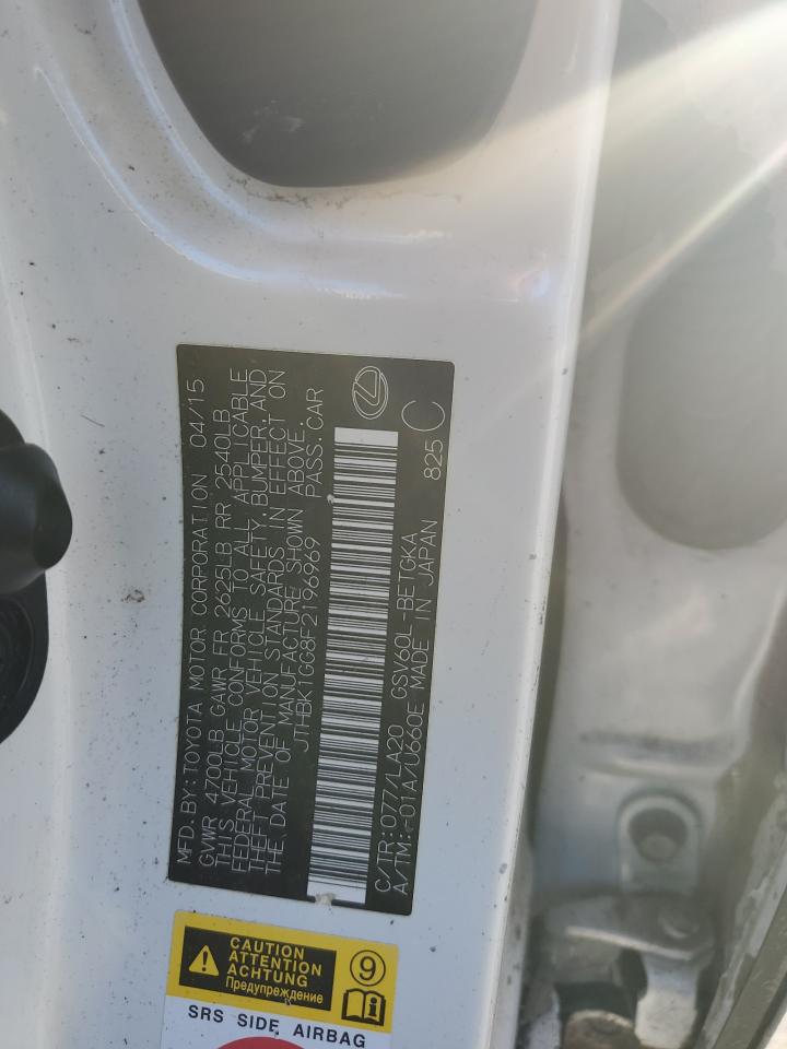 2015 Lexus Es 350 VIN: JTHBK1GG8F2196969 Lot: 61667404