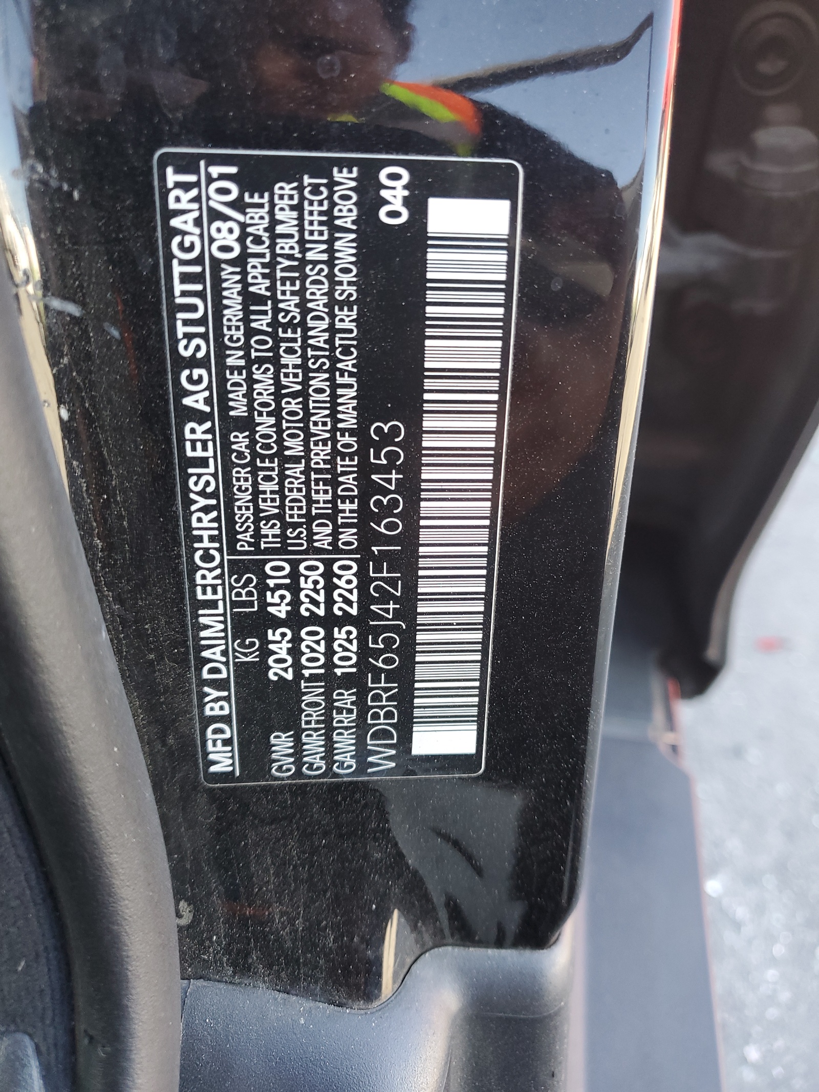 WDBRF65J42F163453 2002 Mercedes-Benz C 32 Amg Kompressor