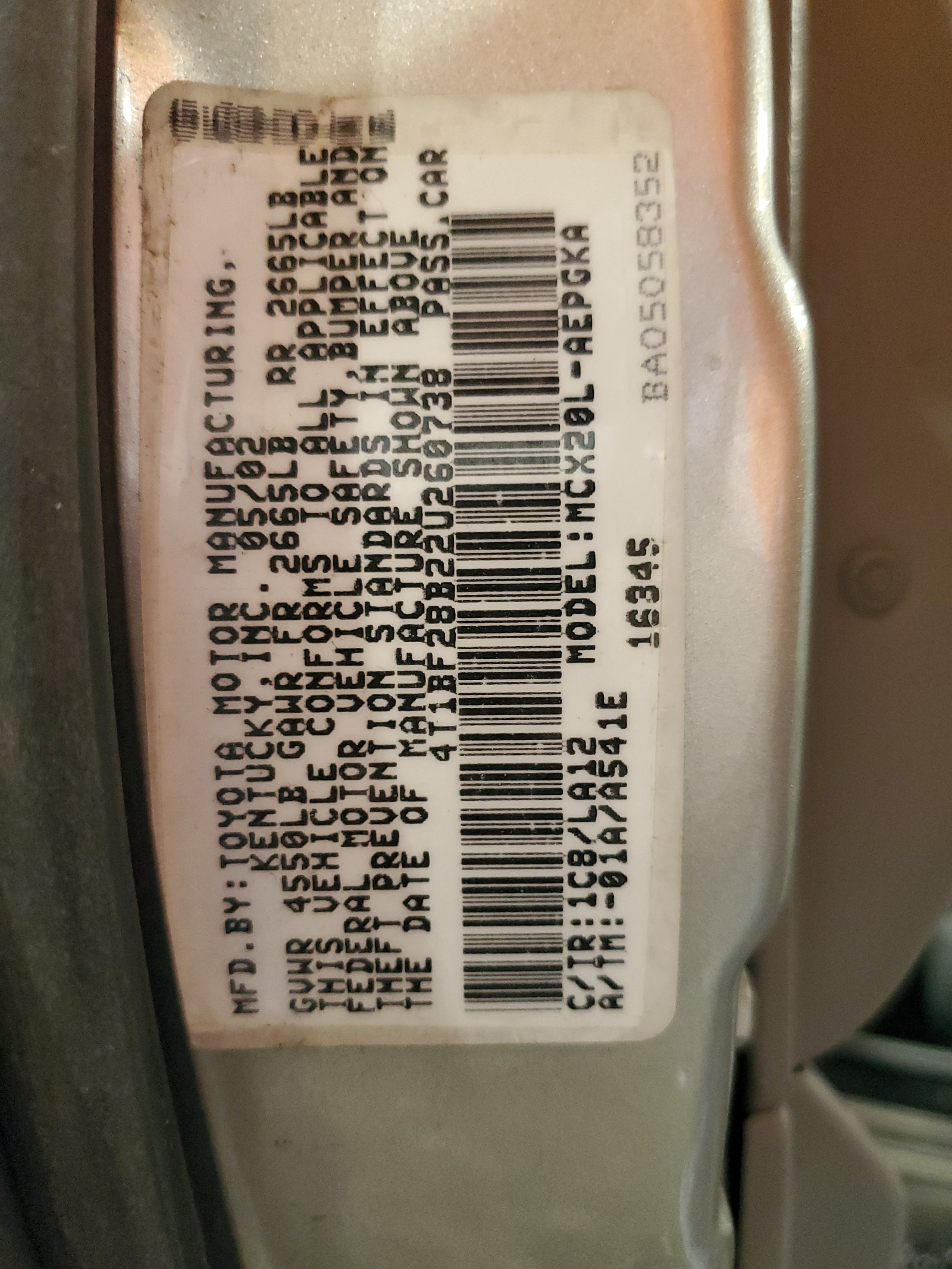 4T1BF28B22U260738 2002 Toyota Avalon Xl