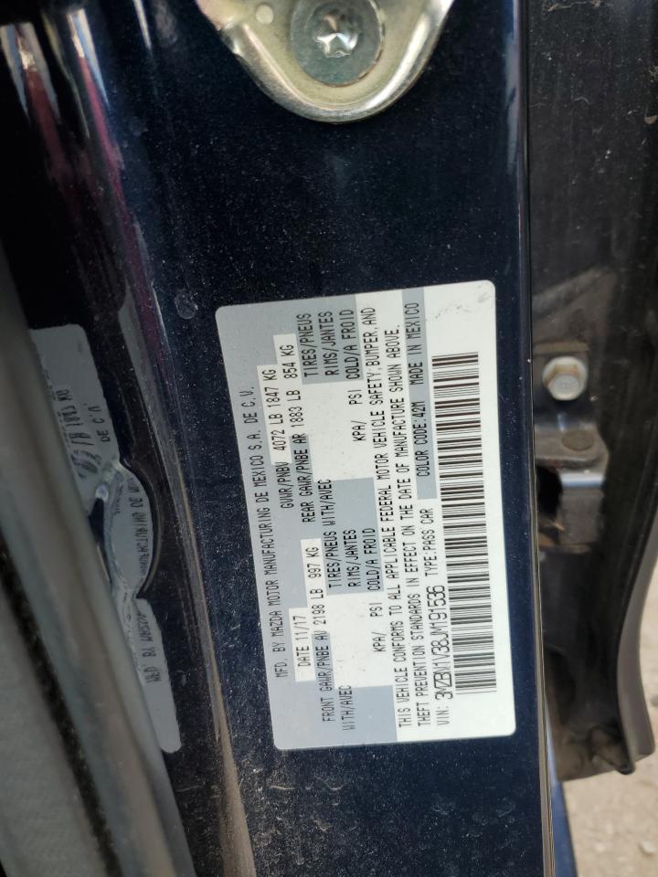 2018 Mazda 3 Touring VIN: 3MZBN1V38JM191536 Lot: 63720484