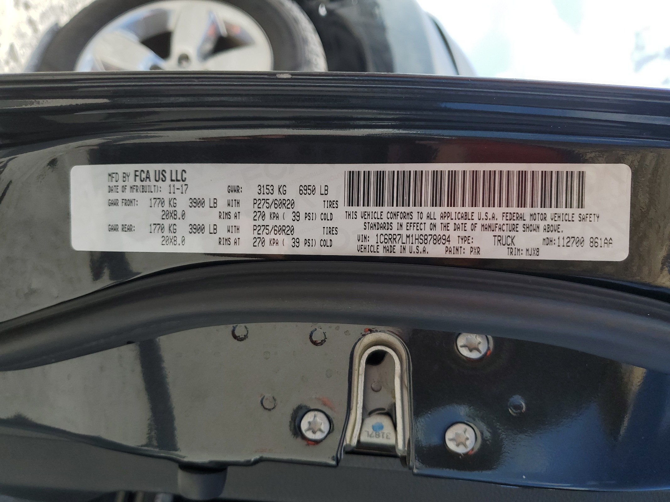 1C6RR7LM1HS878094 2017 Ram 1500 Slt