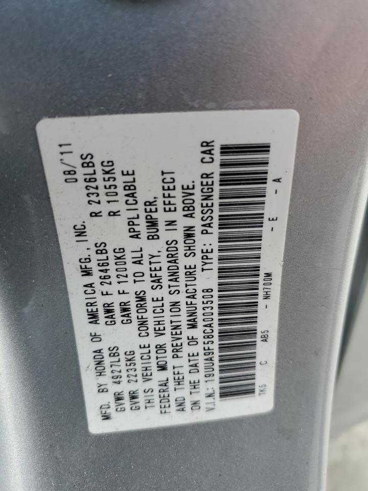 19UUA9F58CA003508 2012 Acura Tl