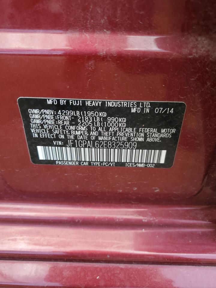 2014 Subaru Impreza Sport Premium VIN: JF1GPAL62E8325909 Lot: 63608024
