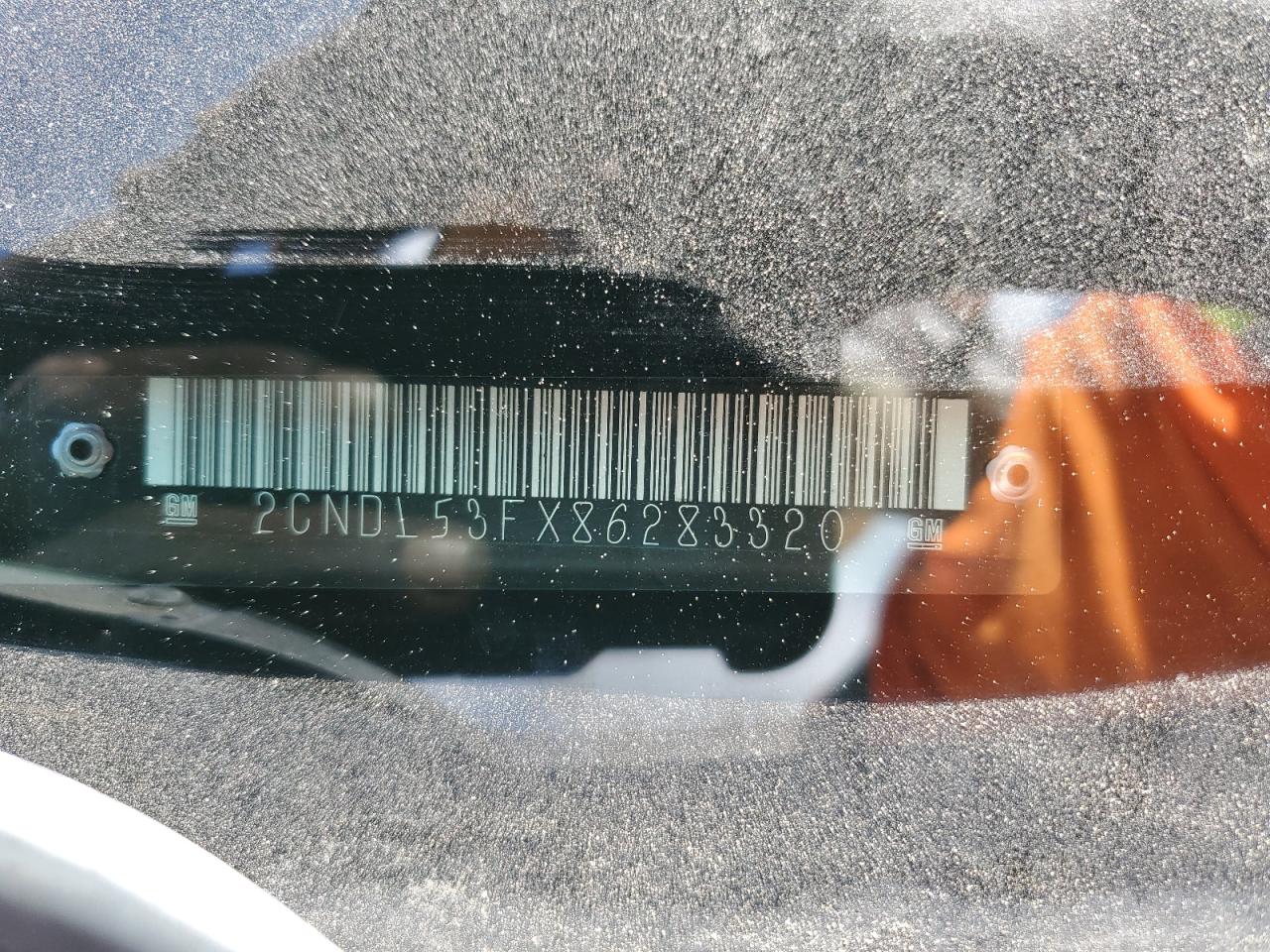 2008 Chevrolet Equinox Lt VIN: 2CNDL53FX86283320 Lot: 65133824