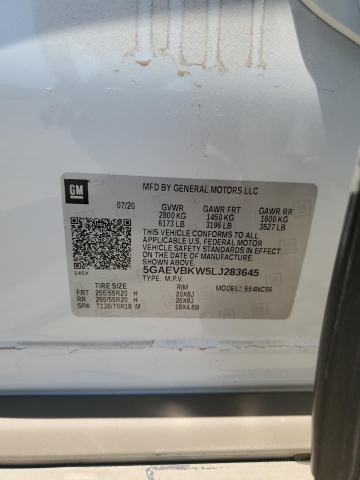 2020 Buick Enclave Premium VIN: 5GAEVBKW5LJ283645 Lot: 60933684