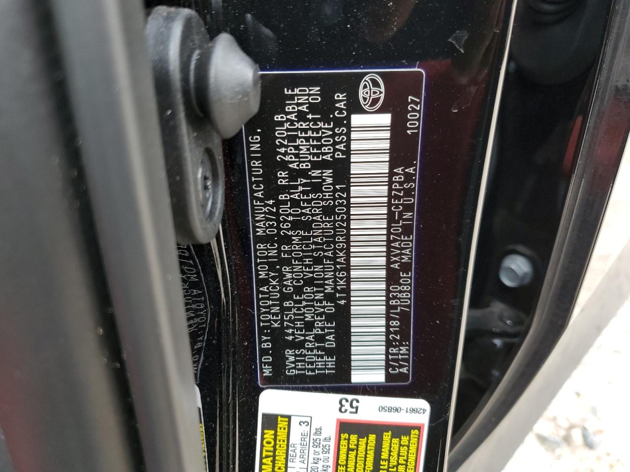 4T1K61AK9RU250321 2024 TOYOTA CAMRY - Image 14