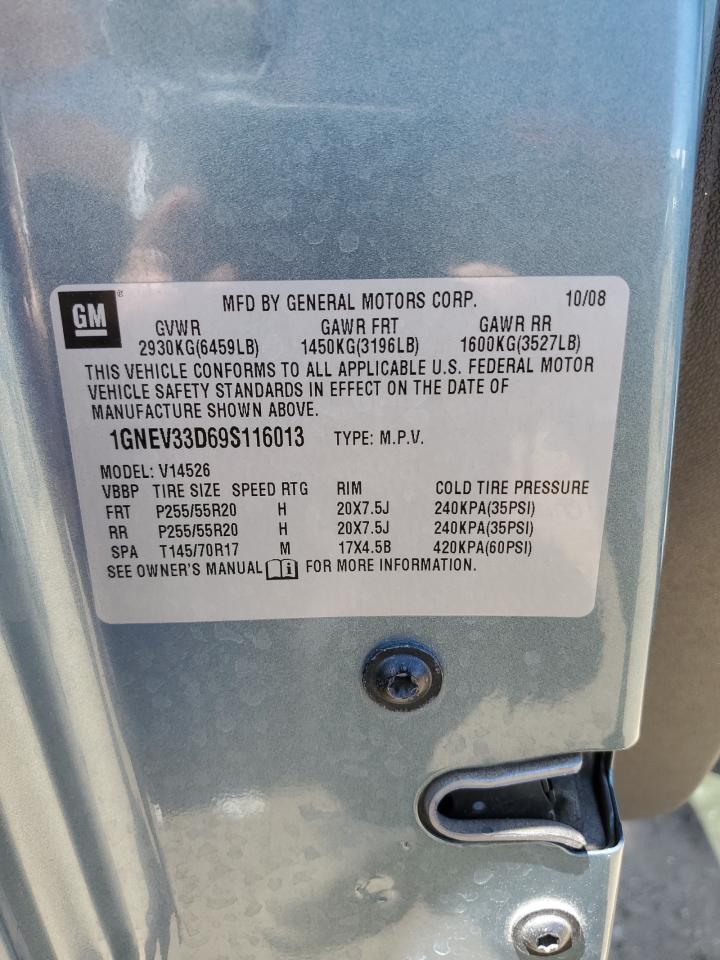 2009 Chevrolet Traverse Ltz VIN: 1GNEV33D69S116013 Lot: 61371054