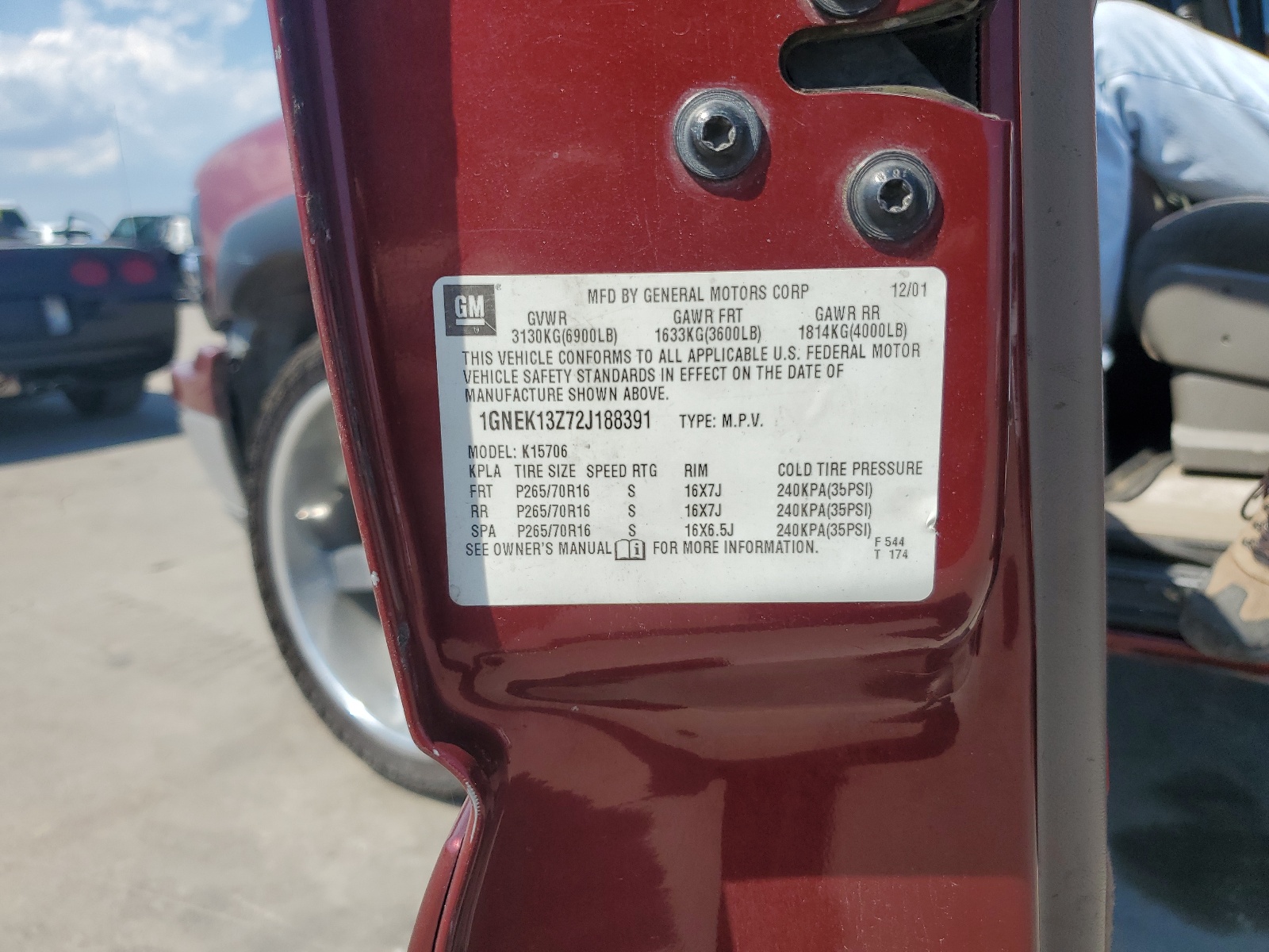 1GNEK13Z72J188391 2002 Chevrolet Tahoe K1500